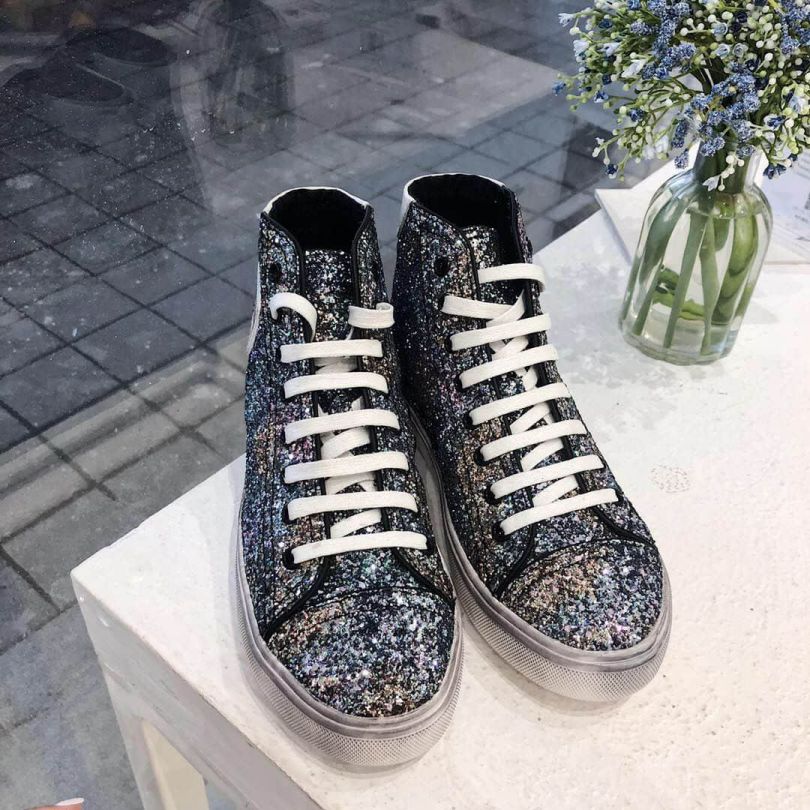 YSL Leather High Top Casual Shoes Women Shoes