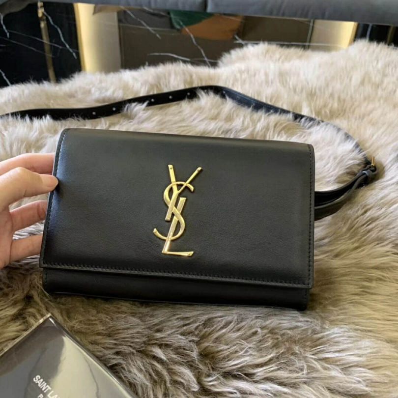 YSL KATE Black Leather 534395 Waist Bags