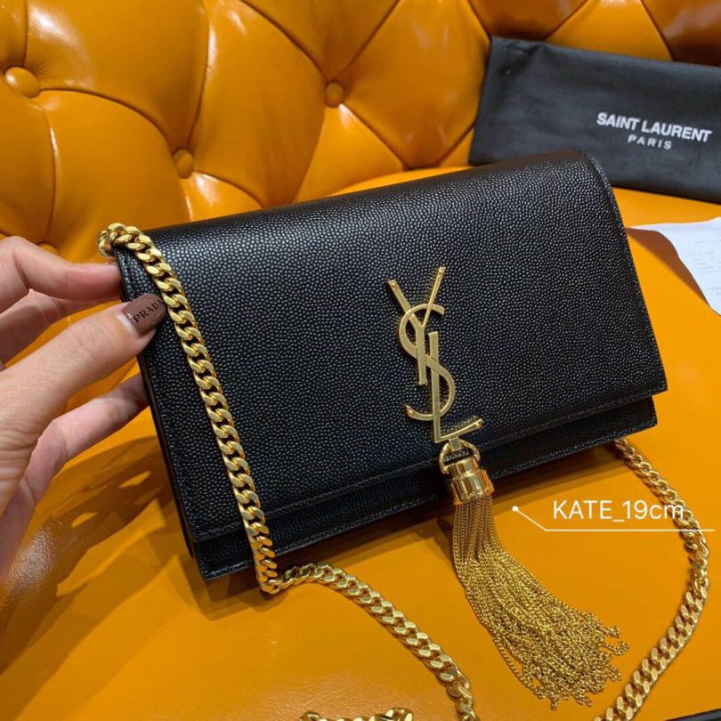 YSL MONOGRAM KATE Tassel Bag on Chain 452159 Caviar Shoulder Bags