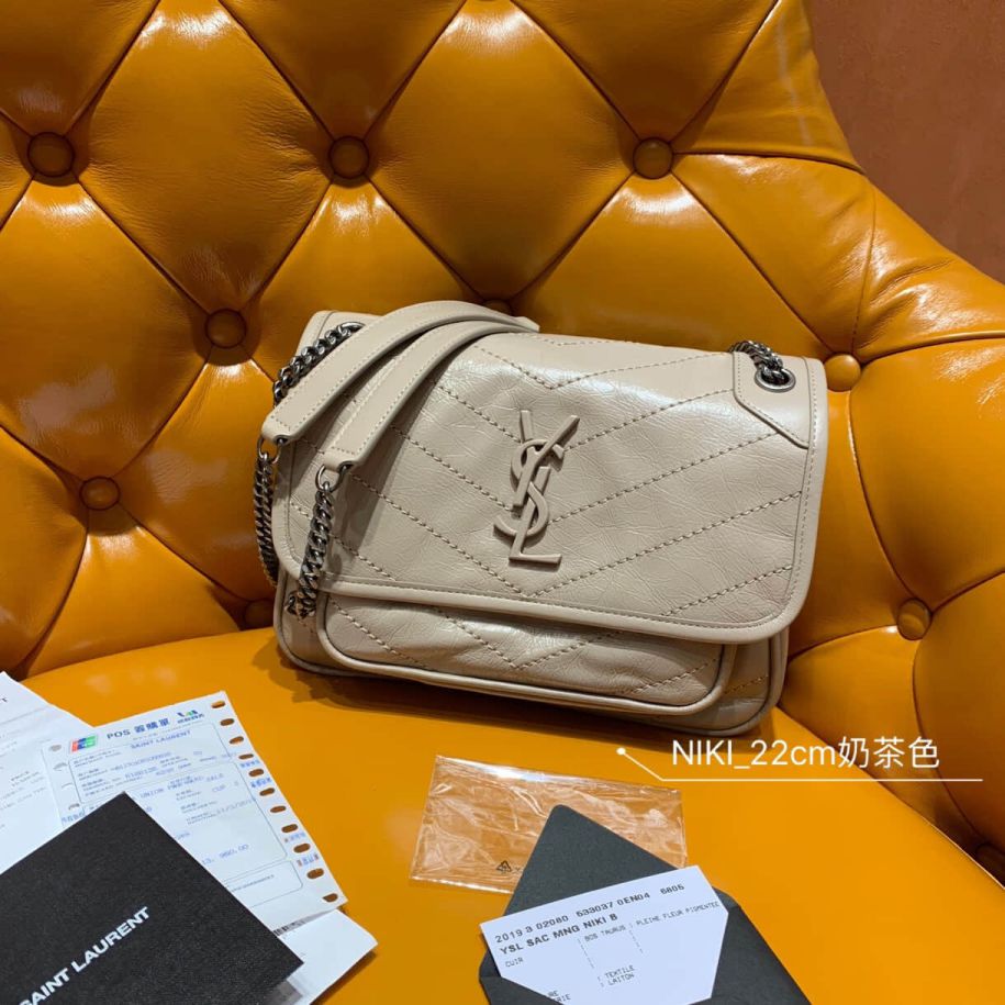 YSL NIKI Apricot Small 533037 Shoulder Bags