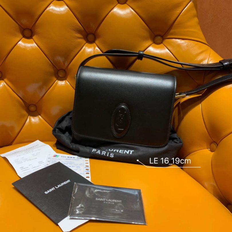 YSL 2019 LE 61 Black Small Saddle 568569 Shoulder Bags