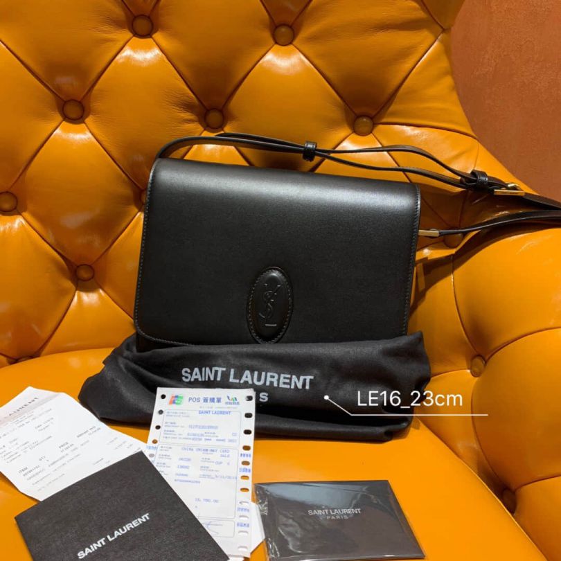 YSL 2019 LE 61 Black Medium Saddle 568568 Shoulder Bags