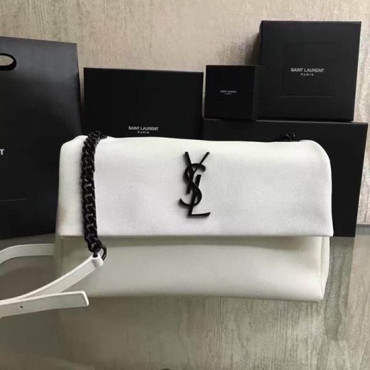 YSL Caviar Crossbody 438176 White Shoulder Bags