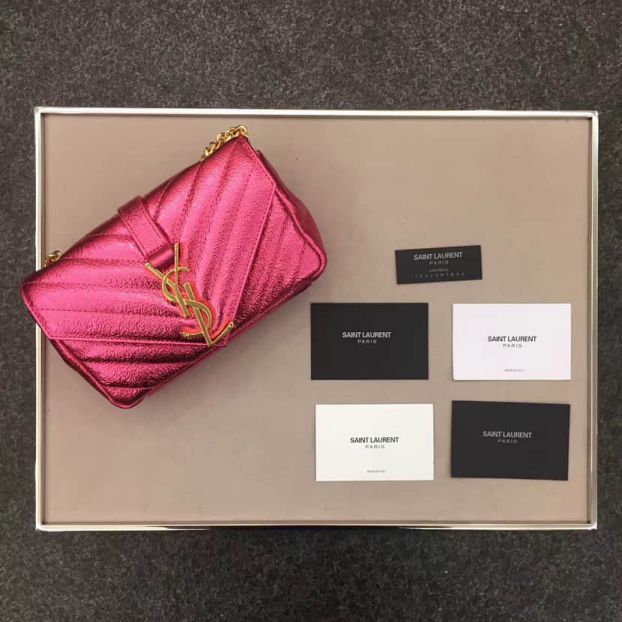 YSL Rose Gold Logo Bag on Chain 399289Z Shoulder Bags