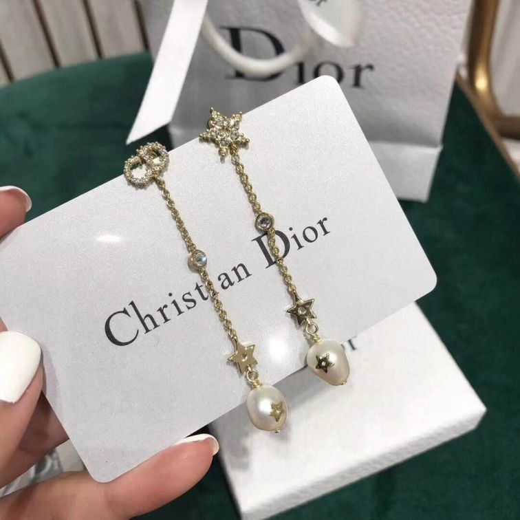 CD 2018 STAR PEARL LONG EARRINGS