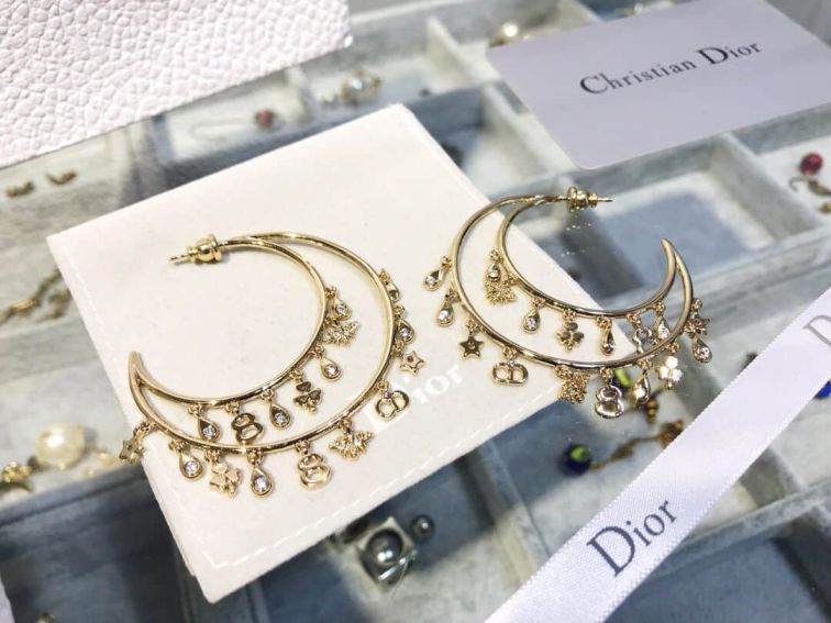 CD CLOVER BEE MOON EARRINGS