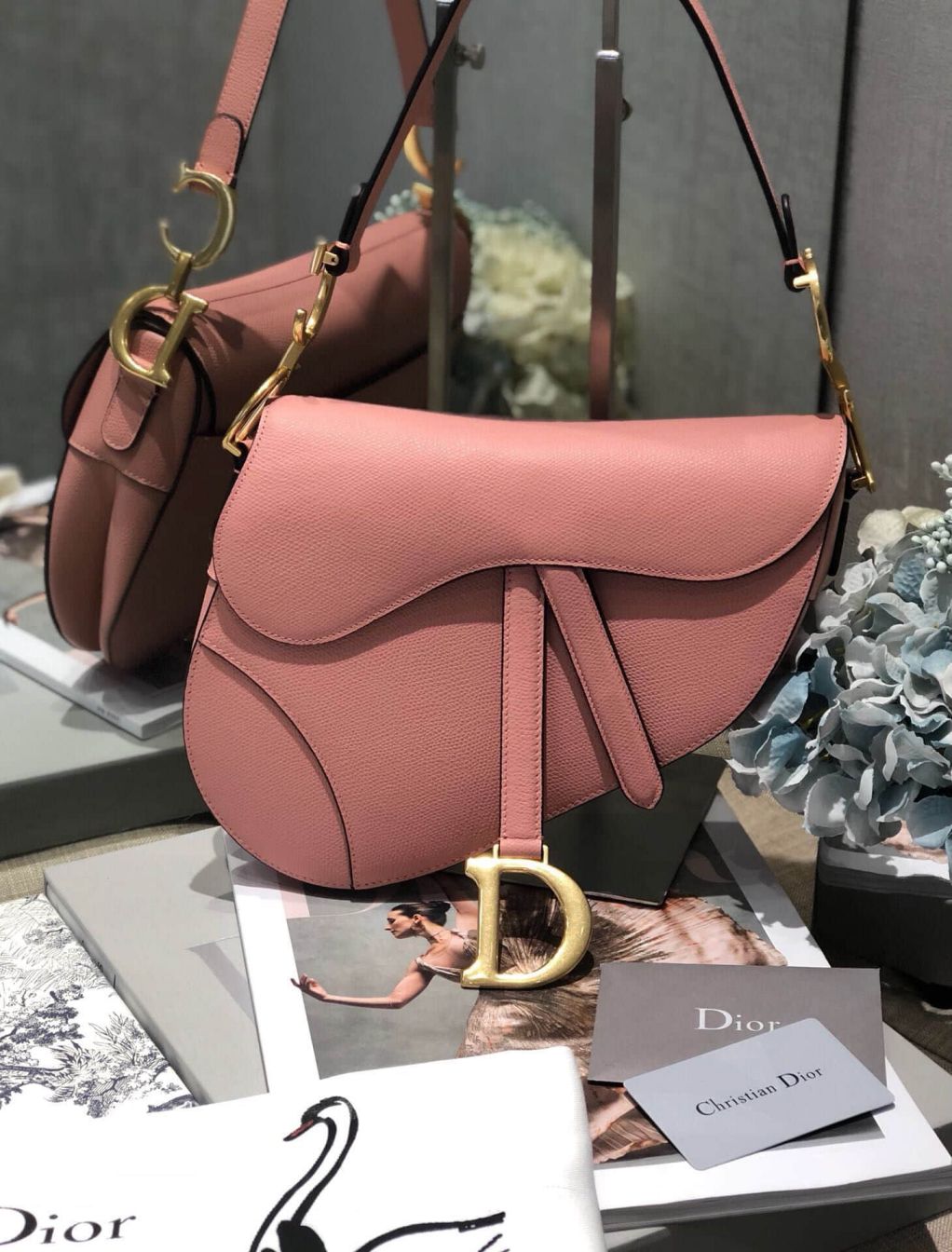 CD 2019 CANDY PINKSADDLE BAG LARGE SADDLE BAGS