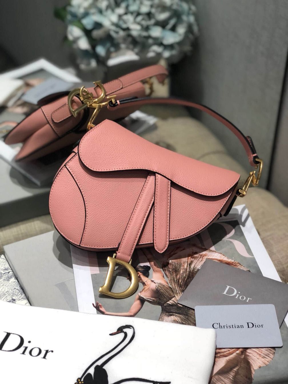 CD 2019 CANDY PINKSADDLE BAG SMALL SADDLE BAGS