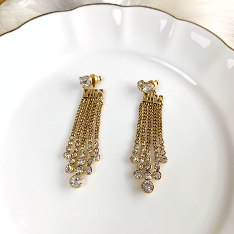 CD DIAMOND CD TASSEL EARRINGS