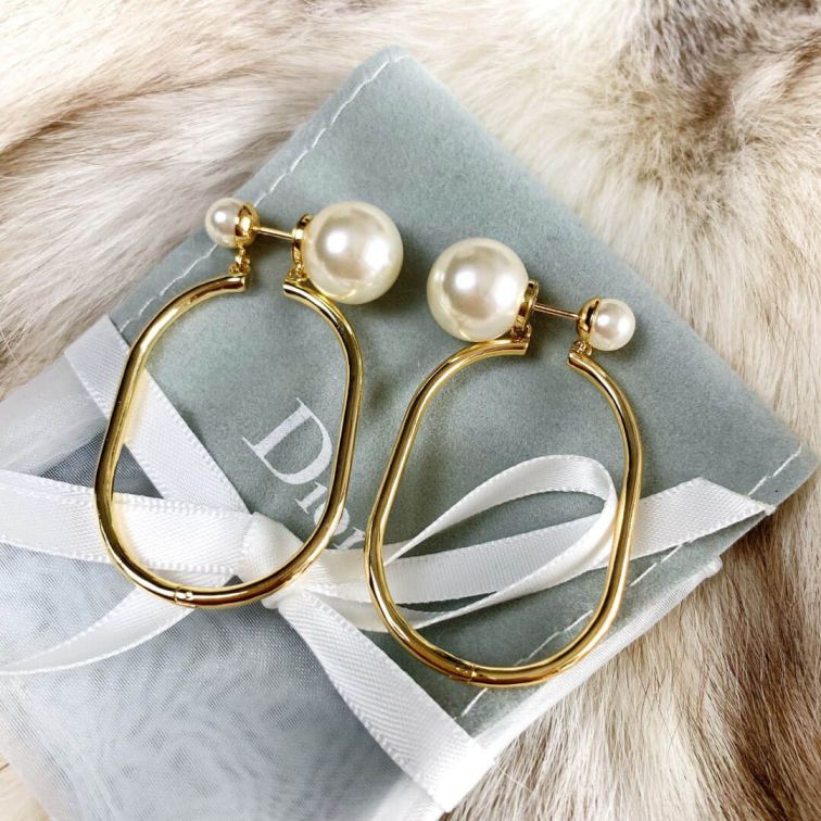 CD PEARL GOLD EARRINGS