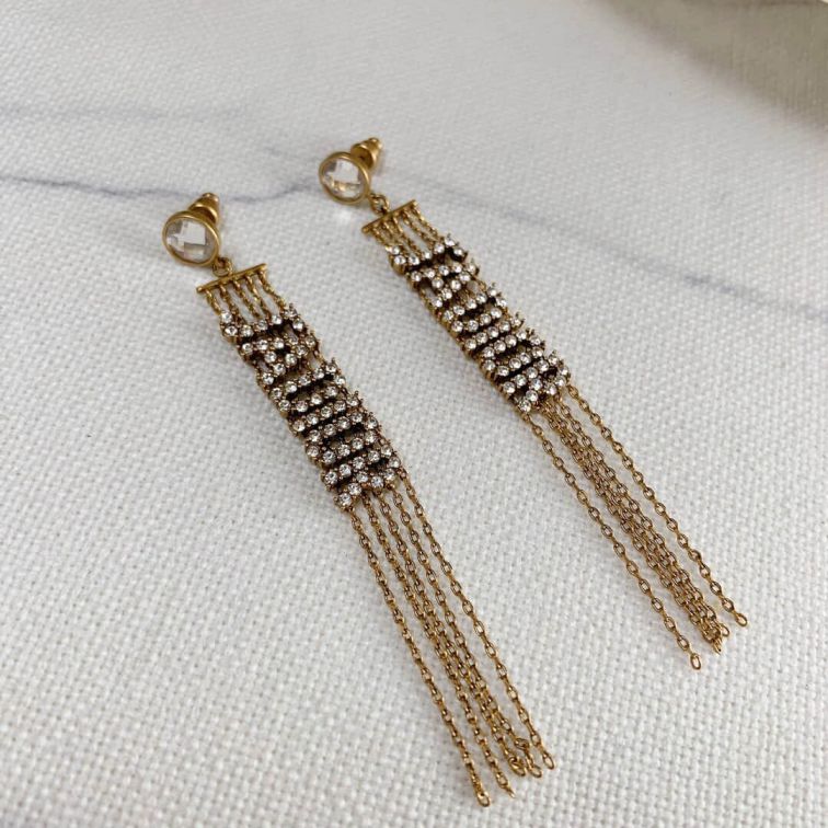 19 CD DIAMOND JACD TASSEL EARRINGS