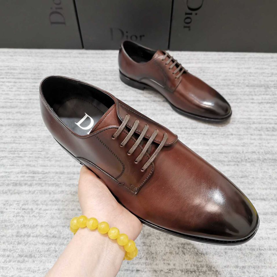 CD LOGO MEN LEATHER SHOES