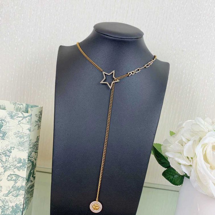 CD JACD FULL DIAMONDS PENTAGRAMS CLOVER NECKLACE