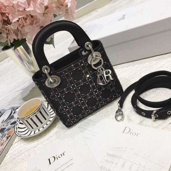 CD LADY MINI DIAMOND LADY BAGS BLACK