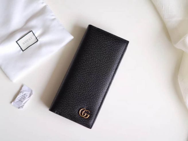 GG Leather Bronze GG Long Bi-fold 428740 Men Wallets