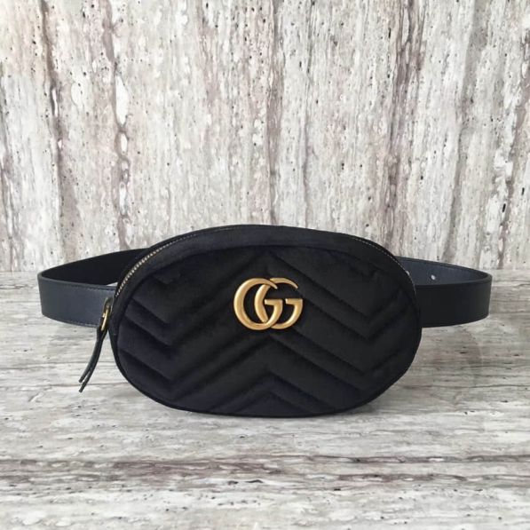 GG Marmont 476434 Black Women Waist Bags