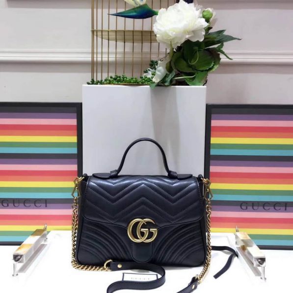 GG Marmont Small Tote 498110 DTDIT 1000 Women Clutch Bags