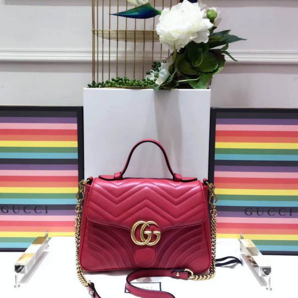 GG Marmont Small Tote 498110 DTDIT 6433 Women Clutch Bags