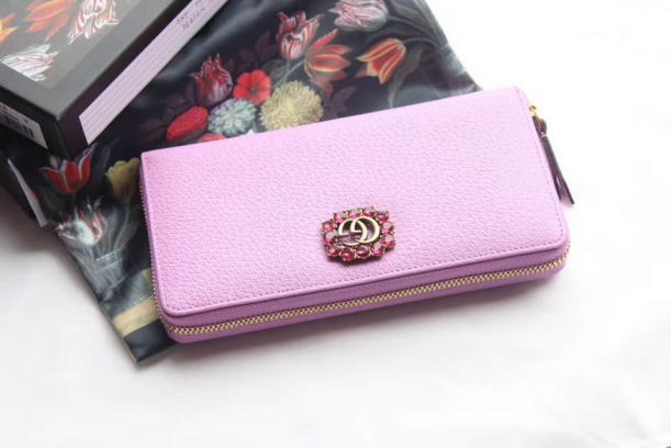 GG 2018SS Red GG Logo zip 499793 Pink Women Wallets