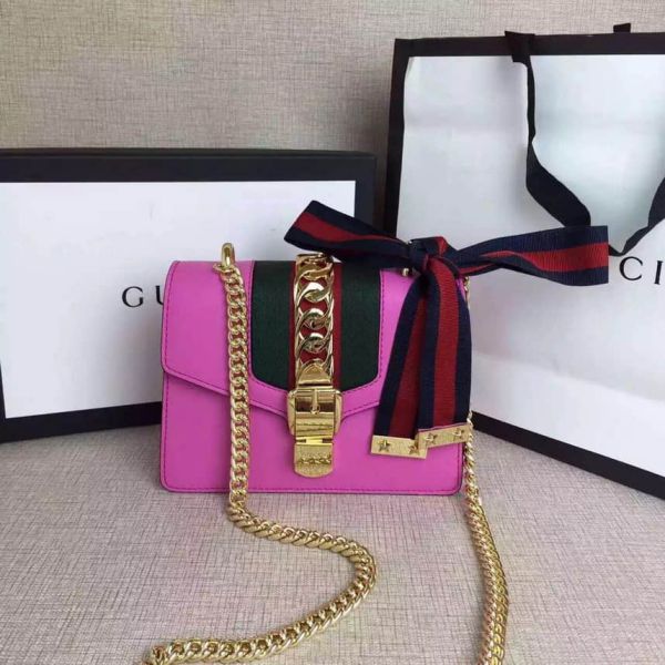 GG Sylvie mini Chain :431666 Women Shoulder Bags