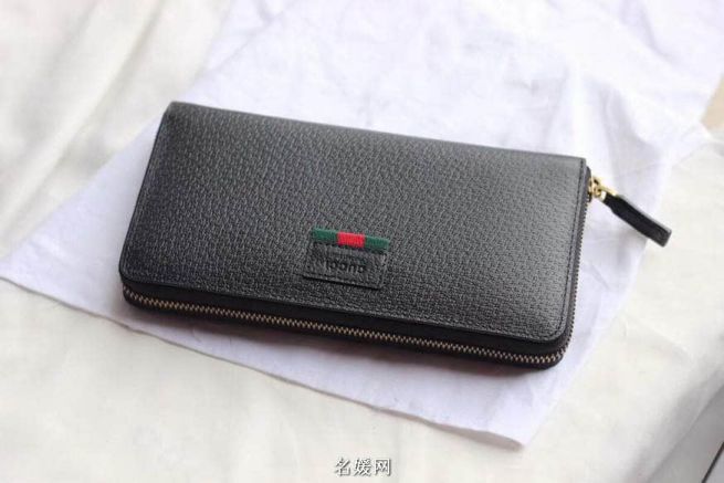 GG Vintage Web Leather zip 435298 Men Wallets