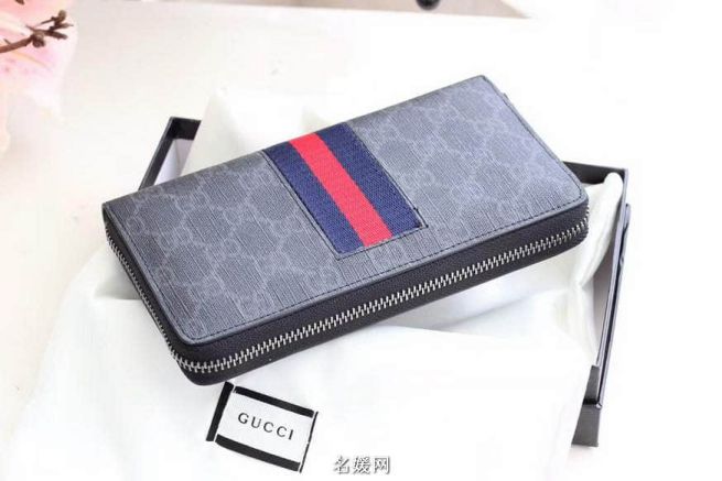 GG Supreme Web pvc zip 408831 Men Wallets