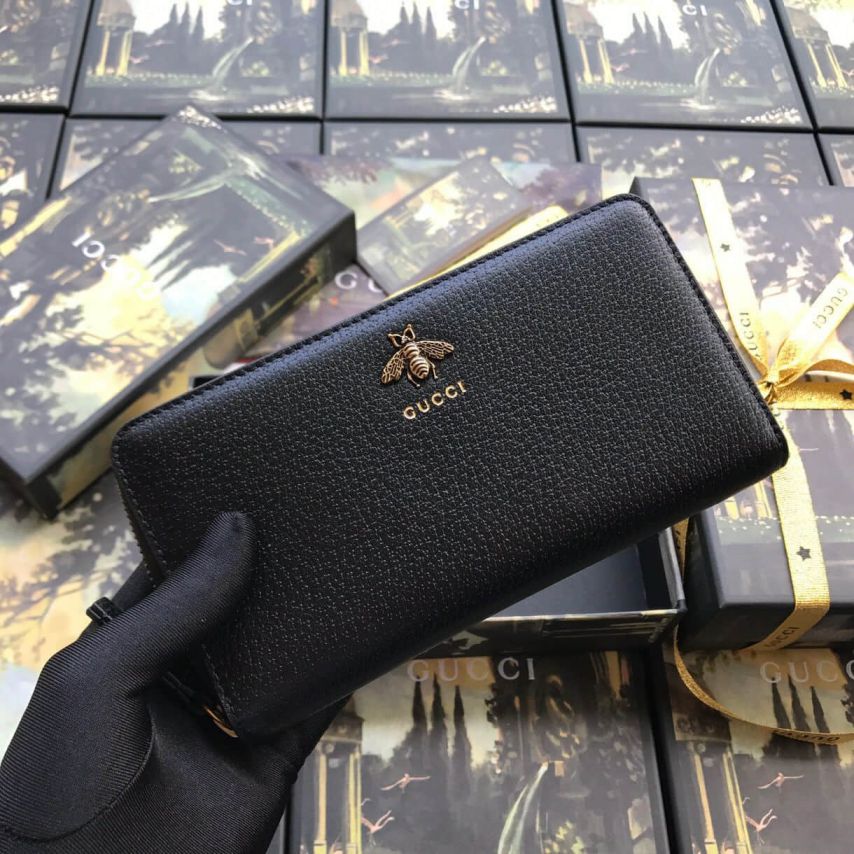 GG Bee 523667 Black Women Wallets