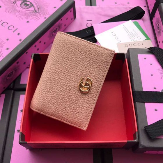 GG 456126 Pink Leather Women Card Holder