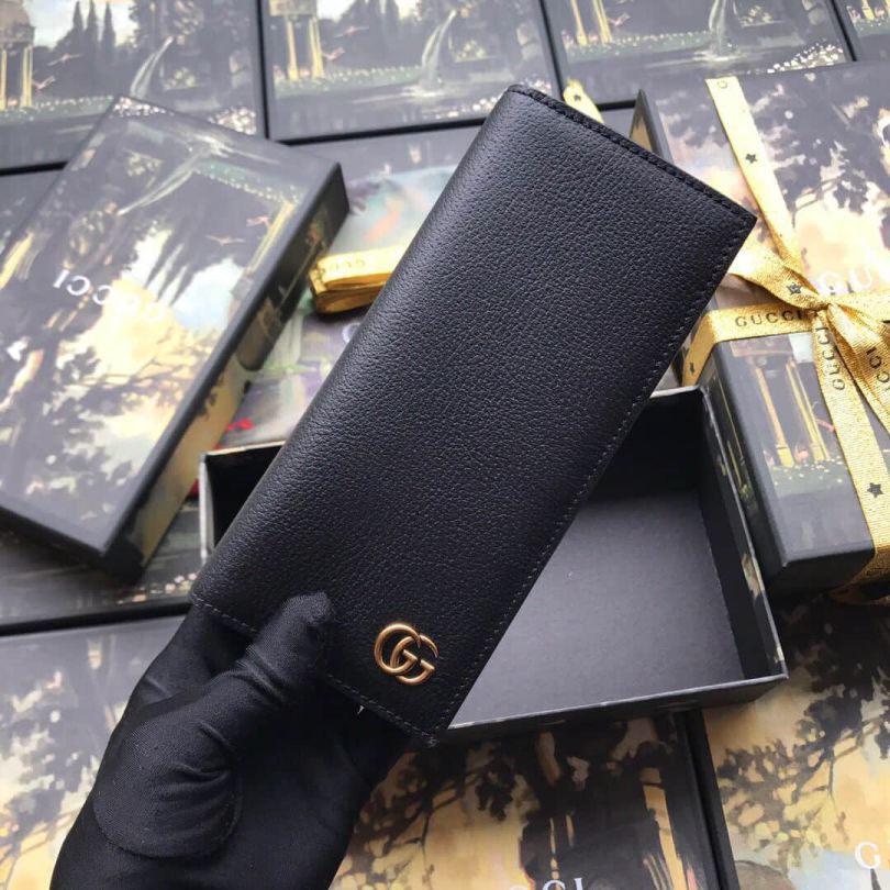 GG 428740 GG Leather Long Men Wallets