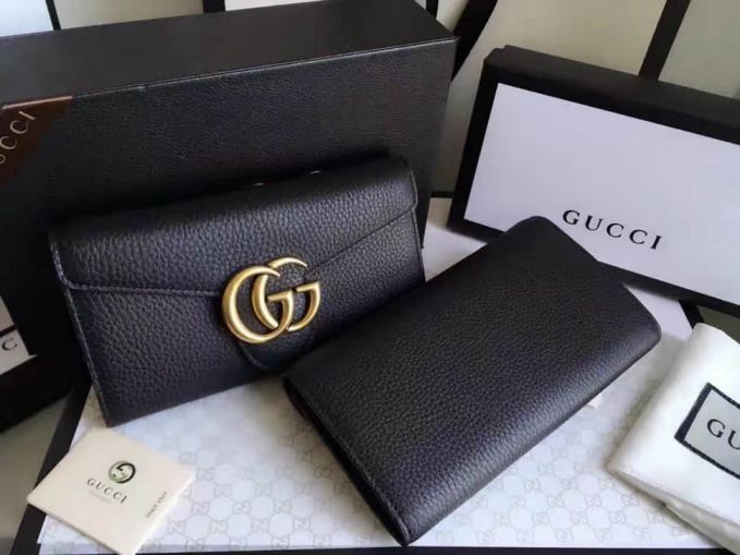 GG 2016 NEW 400586 GG Bronze Long Women Wallets