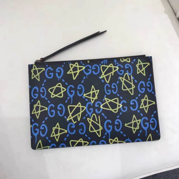 GG 2016FW Ghost 445597 Men Clutch Bags