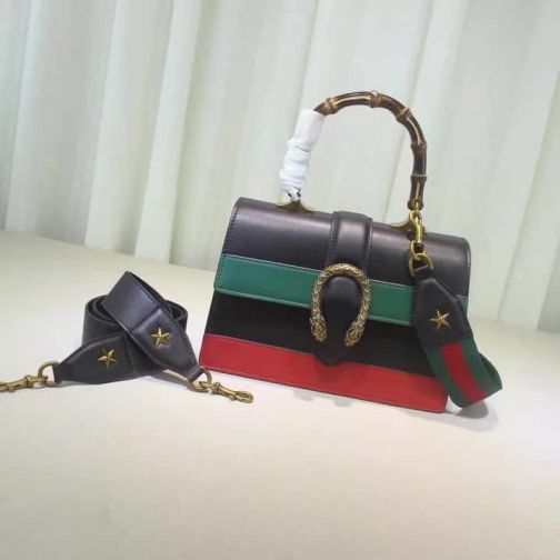 GG 2017SS Tote 448075 Black Green Red Women Clutch Bags