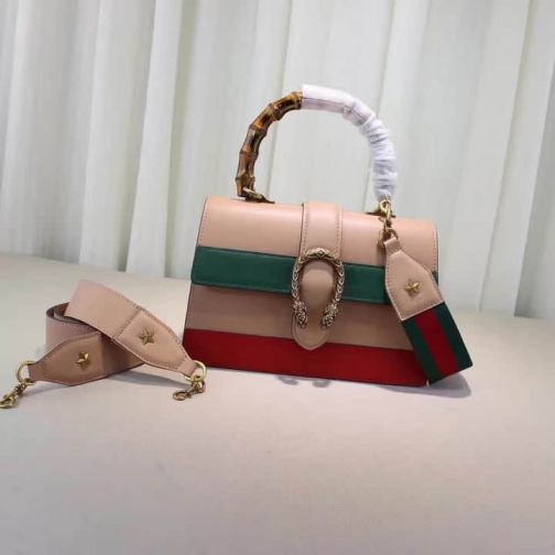 GG 2017SS Tote 448075 Green Red Women Clutch Bags