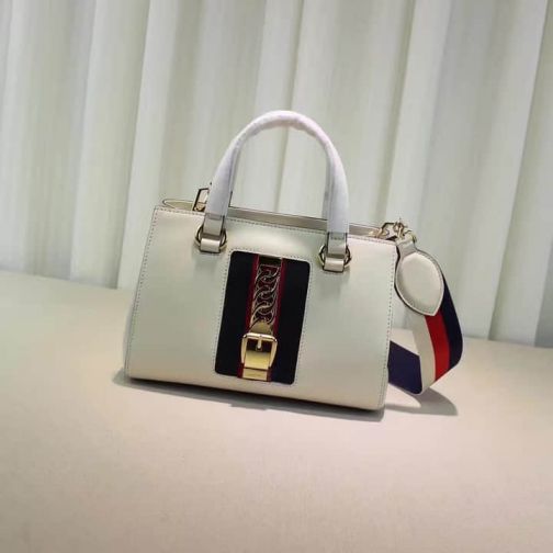 GG 17 NEW 460381 White Chain Tote Women Clutch Bags