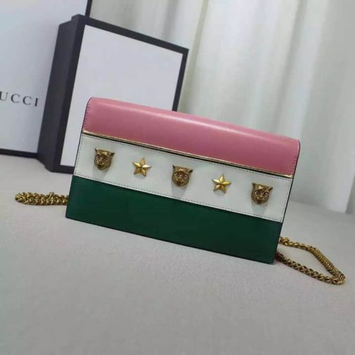 GG 16 NEW 421843 Pink White Green Women Shoulder Bags