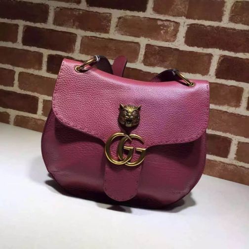 GG Medium 409154 Rose Red Women Shoulder Bags