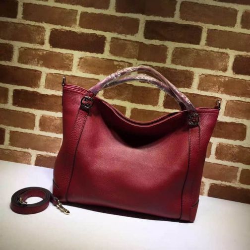 GG MISS Medium Tote 323675 Wine Red Women Clutch Bags