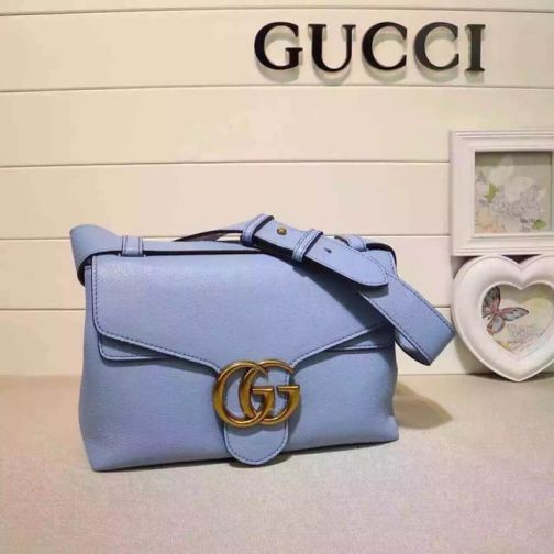 GG 2015 NEW 401173 Sky Blue Women Shoulder Bags