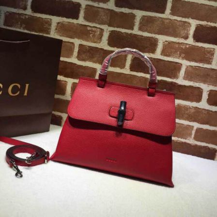 GG 15 SS Medium Tote 392013 Red Women Clutch Bags