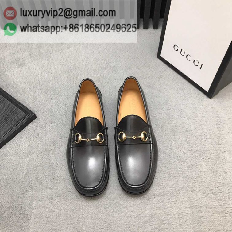 GG 19ss Classic Leather Loafer Men Shoes