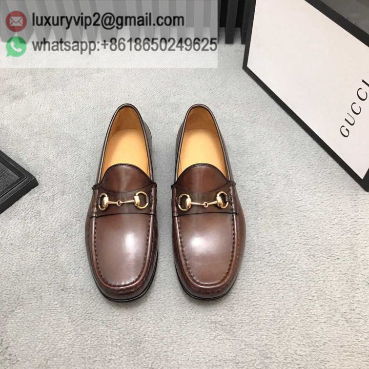 GG 19ss Classic Leather Loafer Men Shoes