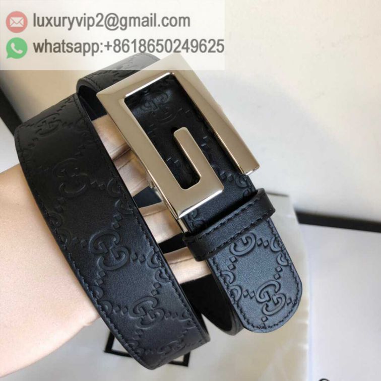 GG Embossing Leather 35mm Men Belts