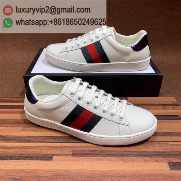 Gucci White Leather Classic White Men Shoes