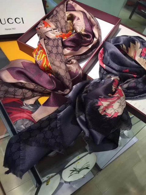 GG 100% Silk Women Scarves