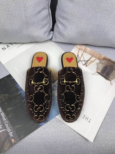 GG Women Leather Slippers