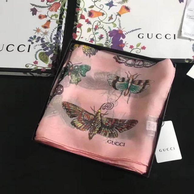 GG 2018SS 100% Silk Women Scarves