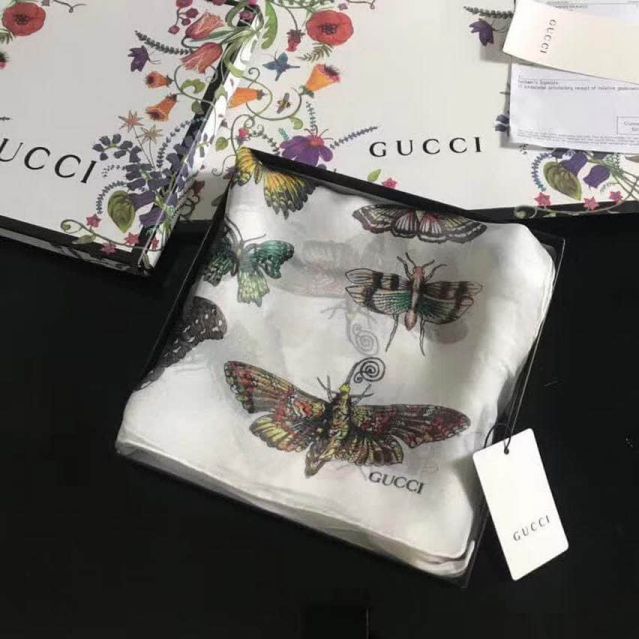 GG 2018SS 100% Silk Women Scarves