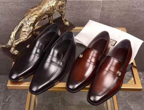 GG Men Leather Shoes