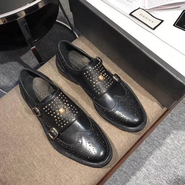 GG Men Leather Shoes