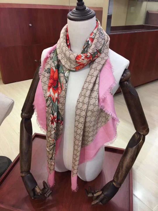 Classic GG logo 140 140cmCM Silk Wool Women Scarves